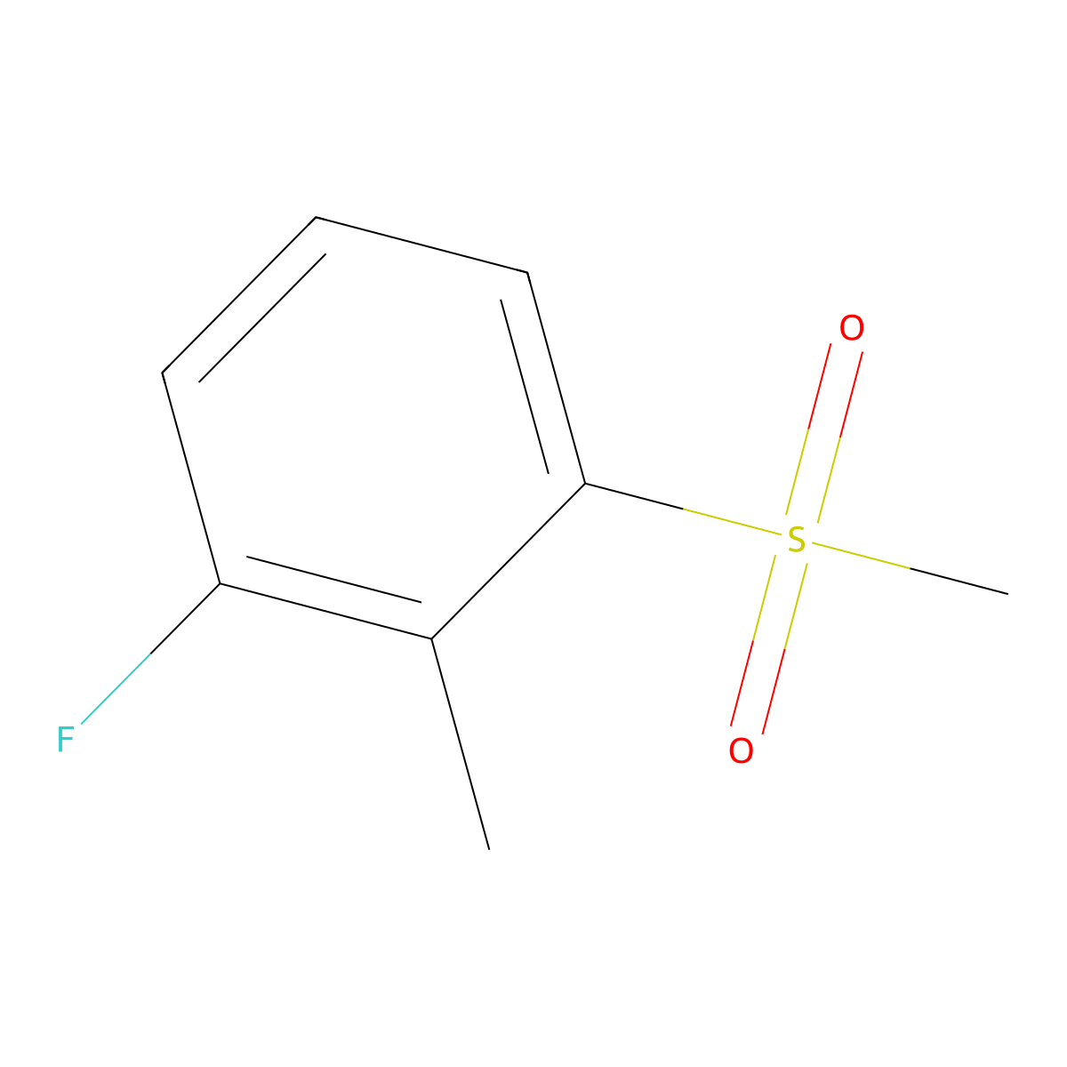 2-Fluoro-6-(methylsulfonyl)toluene molecular structure, CAS 828270-59-3