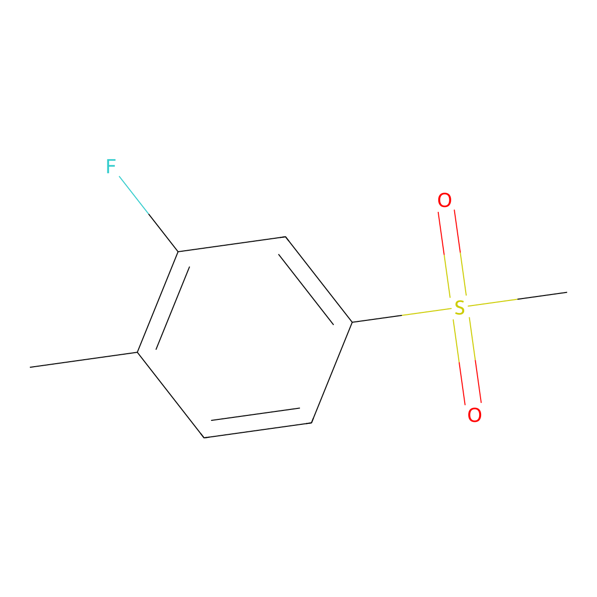 2-Fluoro-4-(methylsulfonyl)toluene molecular structure, CAS 828270-60-6