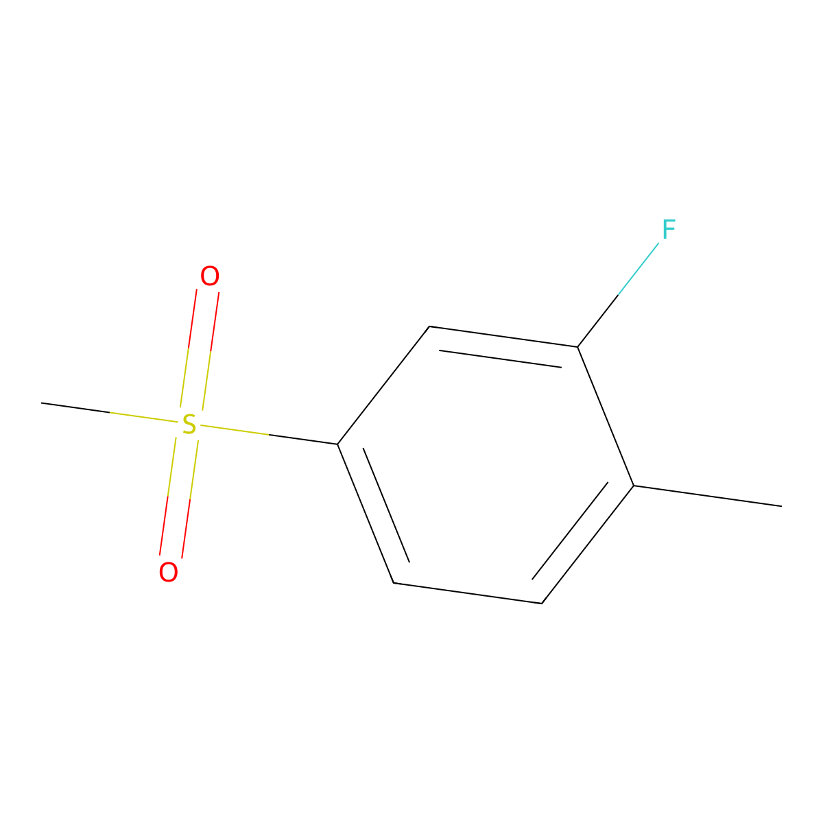 2-Fluoro-4-(methylsulfonyl)toluene molecular structure, CAS 828270-60-6