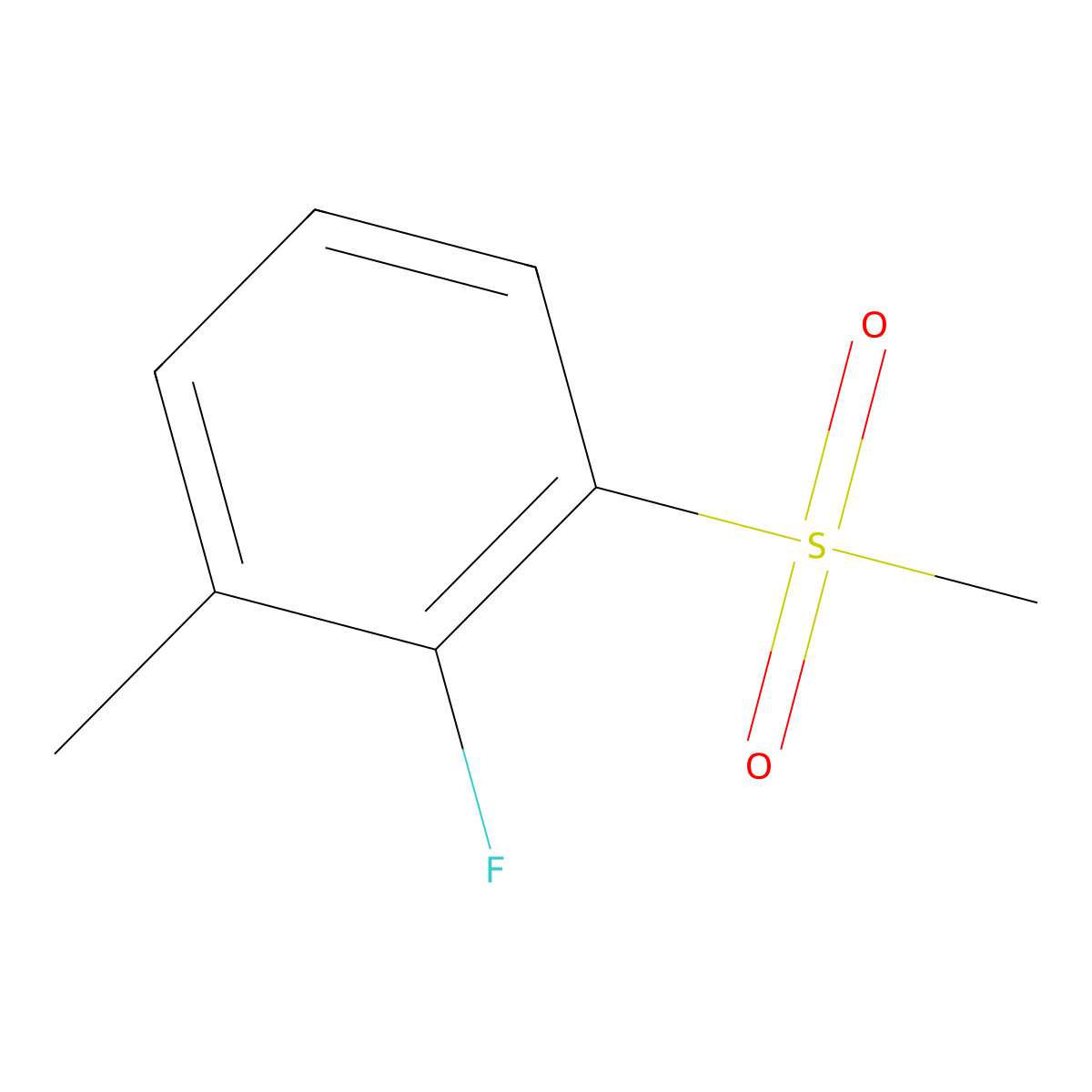 2-Fluoro-1-methyl-3-(methylsulfonyl)benzene molecular structure, CAS 828270-61-7