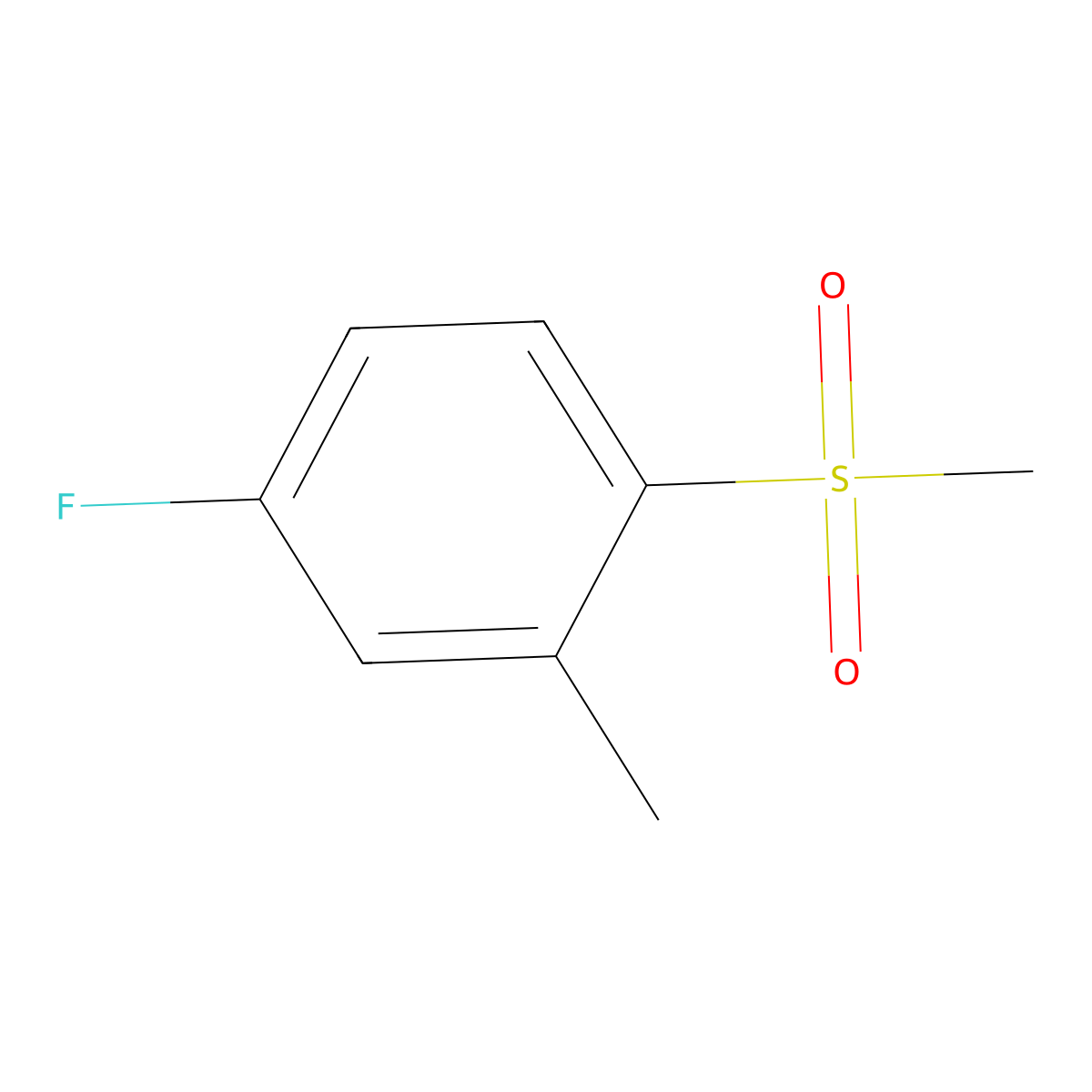 4-Fluoro-1-(methanesulfonyl)-2-methylbenzene molecular structure, CAS 828270-62-8