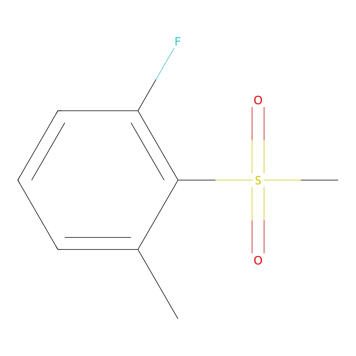 1-Fluoro-2-(methanesulfonyl)-3-methylbenzene molecular structure, CAS 828270-64-0