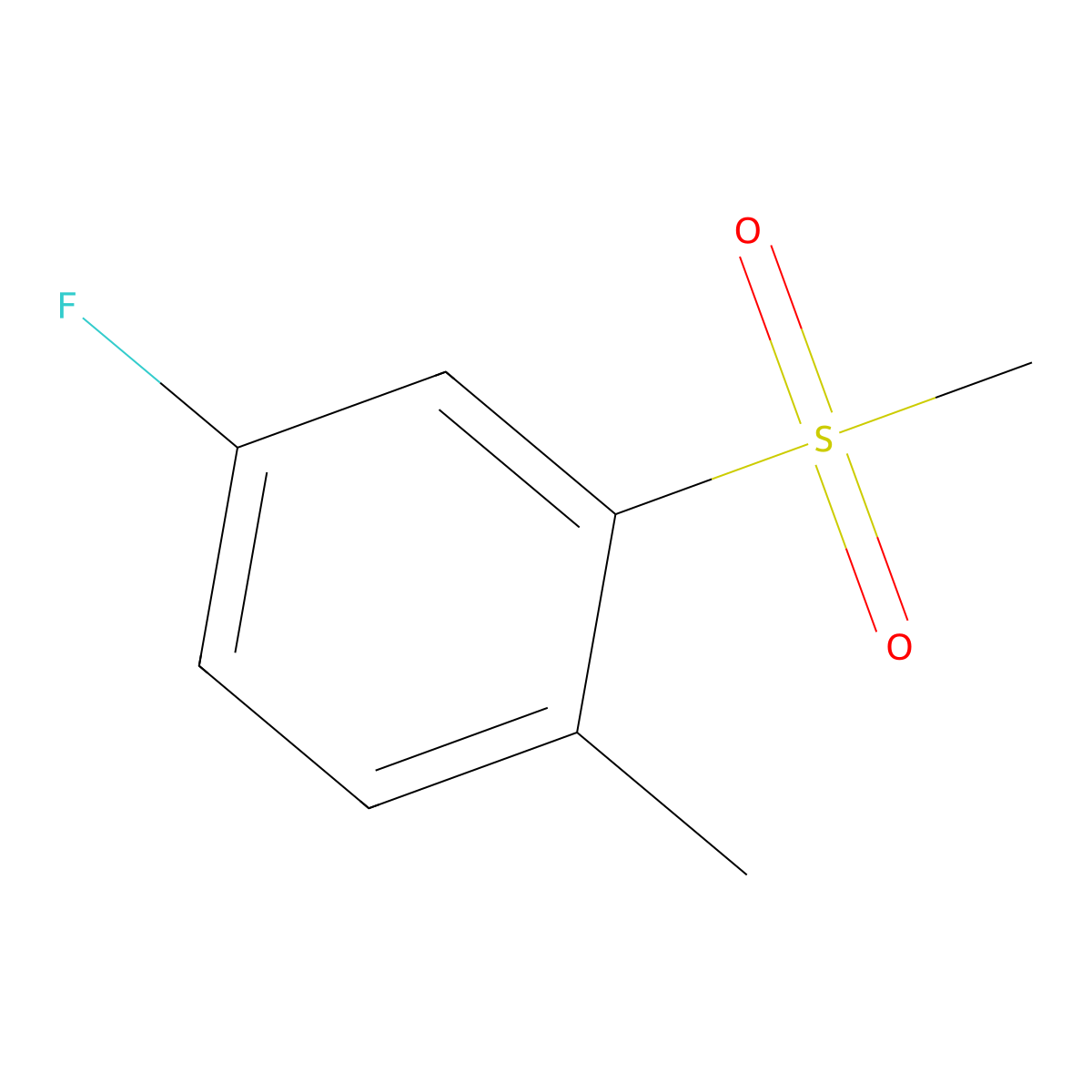 Benzene, 4-fluoro-1-methyl-2-(methylsulfonyl)- molecular structure, CAS 828270-66-2