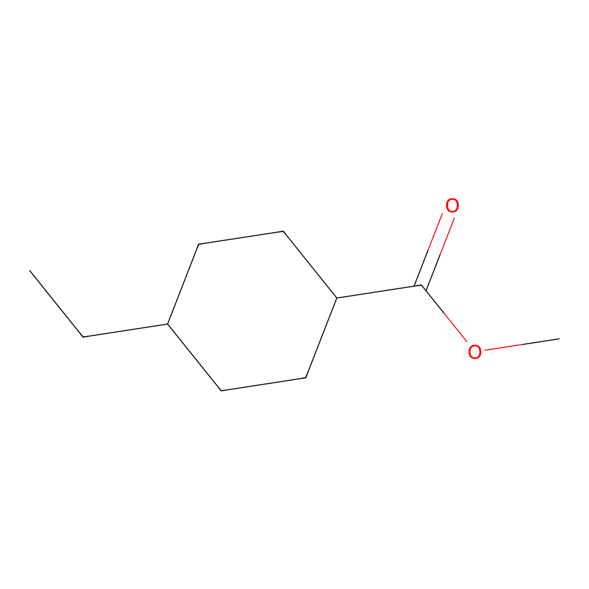 Methyl 4-ethylcyclohexane-1-carboxylate molecular structure, CAS 828271-40-5