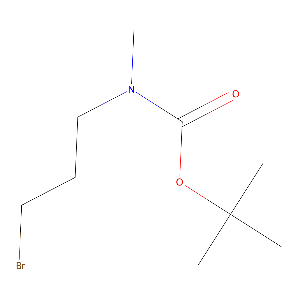 tert-butyl N-(3-bromopropyl)-N-methylcarbamate molecular structure, CAS 828272-19-1