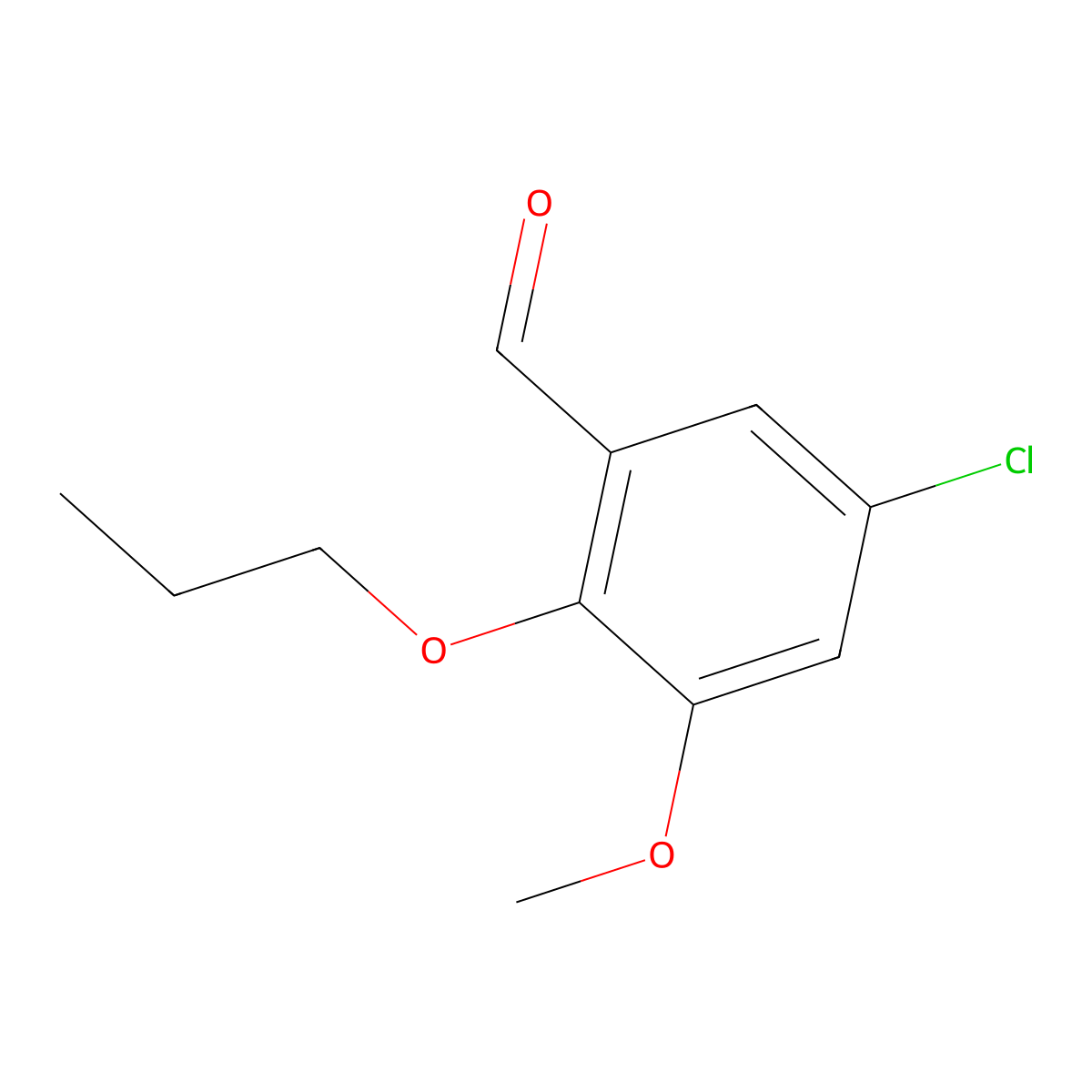 5-Chloro-3-methoxy-2-propoxybenzaldehyde molecular structure, CAS 828272-37-3