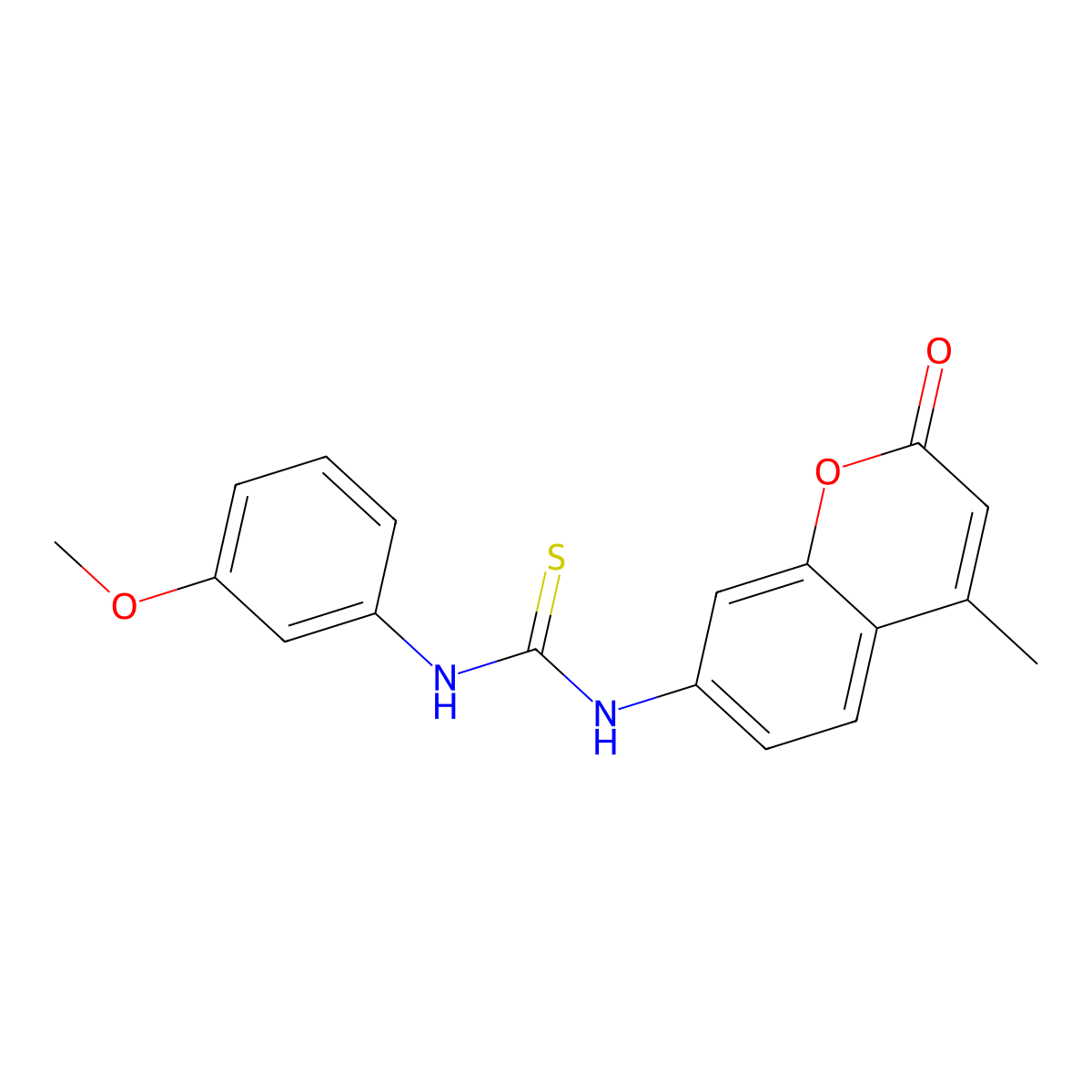 1-(3-Methoxyphenyl)-3-(4-methyl-2-oxochromen-7-yl)thiourea molecular structure, CAS 828272-38-4