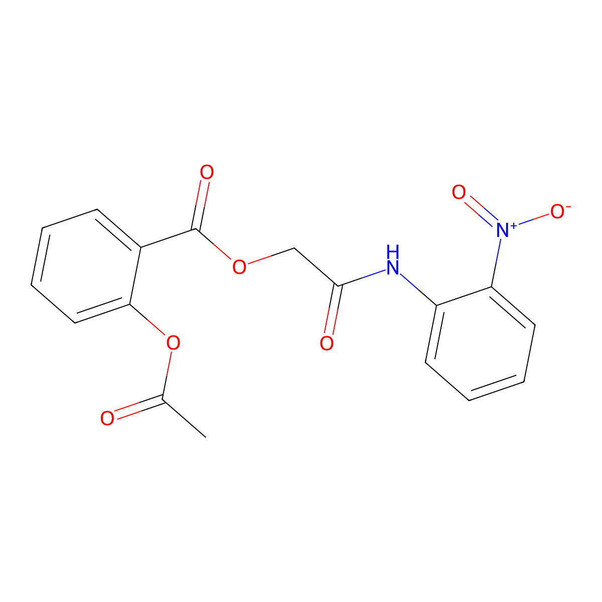 2-[(2-Nitrophenyl)amino]-2-oxoethyl 2-(acetyloxy)benzoate molecular structure, CAS 828272-92-0
