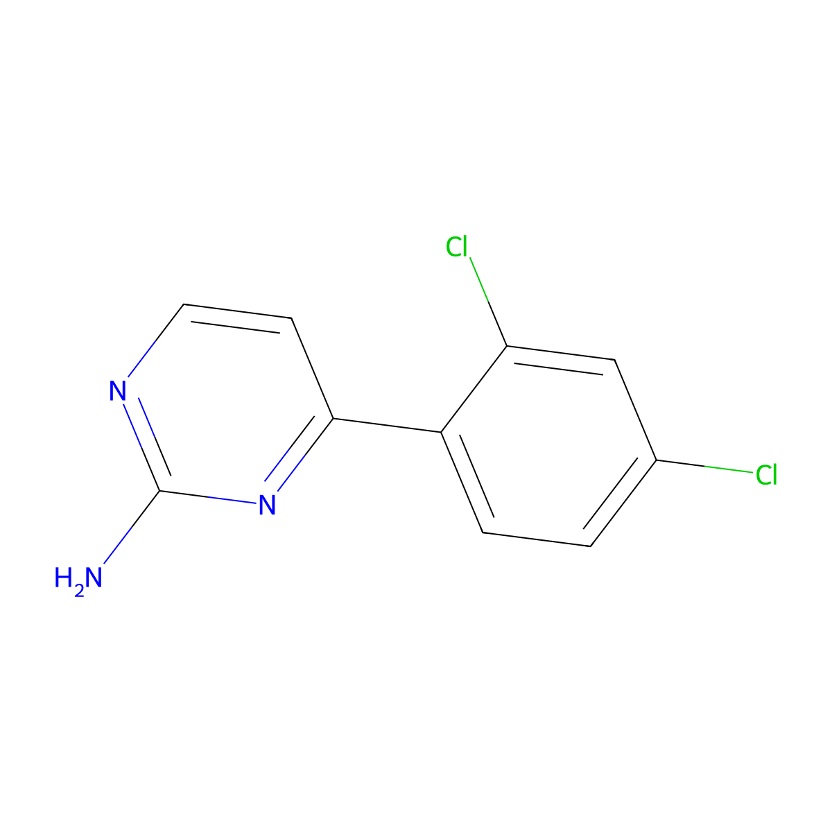4-(2,4-Dichlorophenyl)-2-pyrimidinamine molecular structure, CAS 828273-03-6