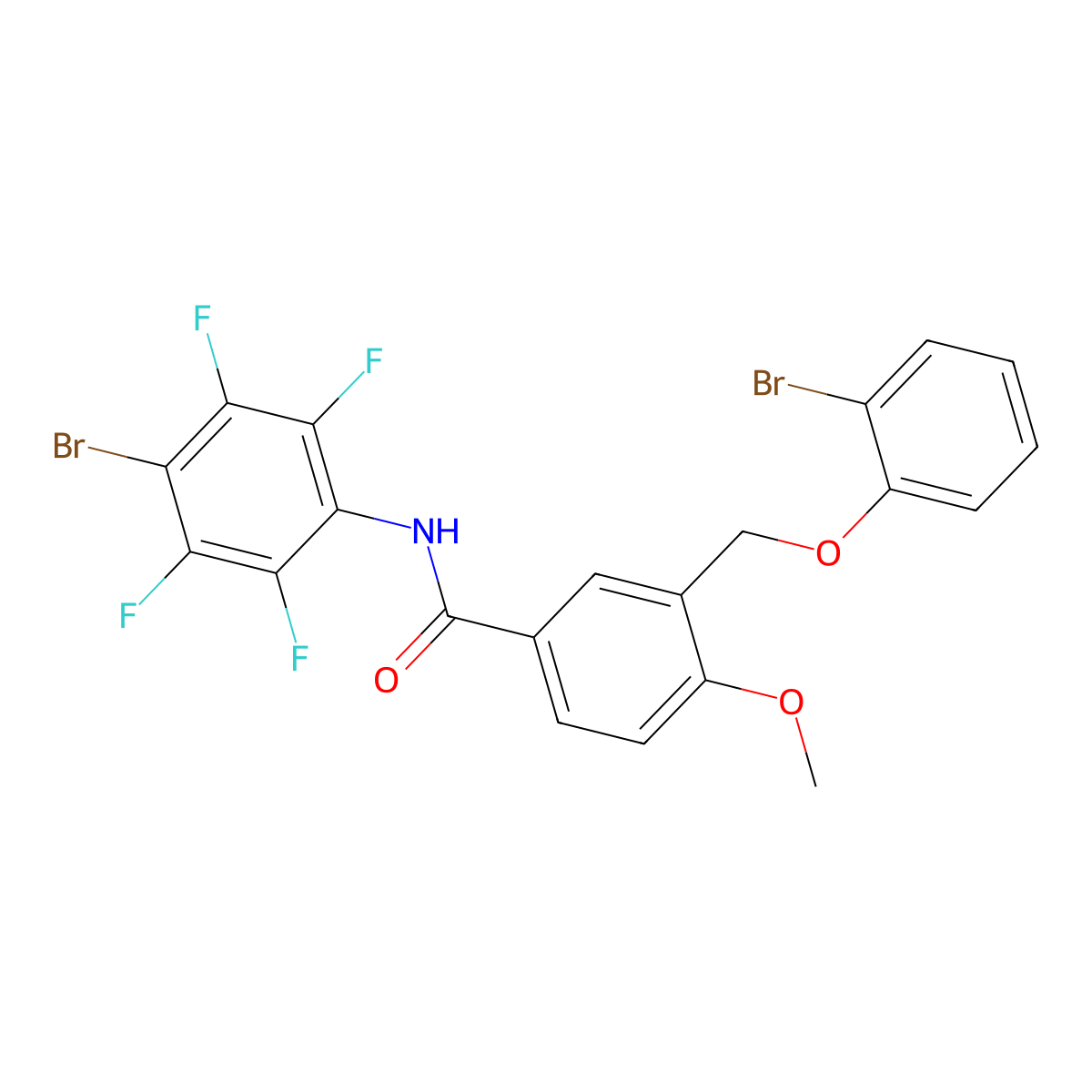 3-[(2-bromophenoxy)methyl]-N-(4-bromo-2,3,5,6-tetrafluorophenyl)-4-methoxybenzamide molecular structure, CAS 828273-39-8