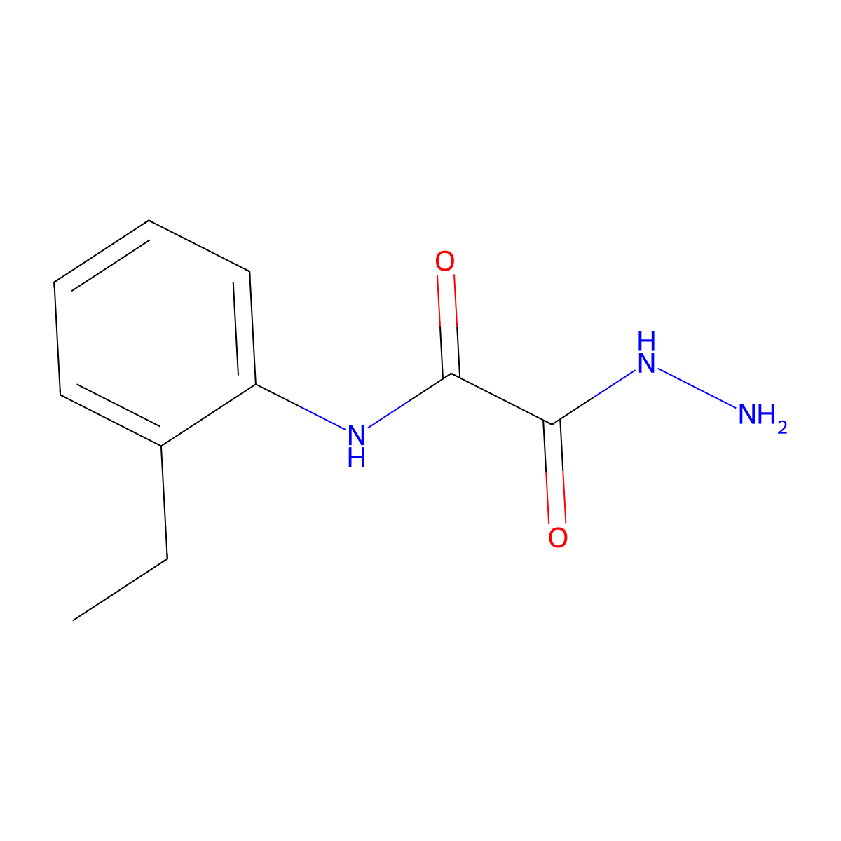 N-(2-ethylphenyl)-2-hydrazino-2-oxoacetamide molecular structure, CAS 828273-95-6