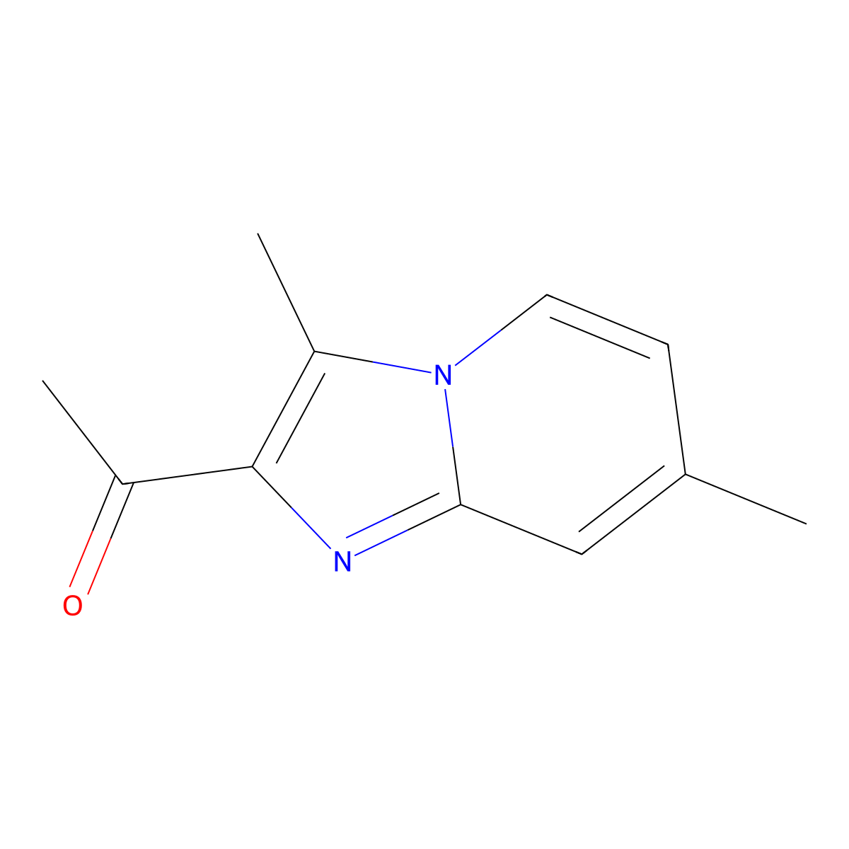 1-(3,7-Dimethylimidazo[1,2-a]pyridin-2-yl)ethanone molecular structure, CAS 828274-46-0