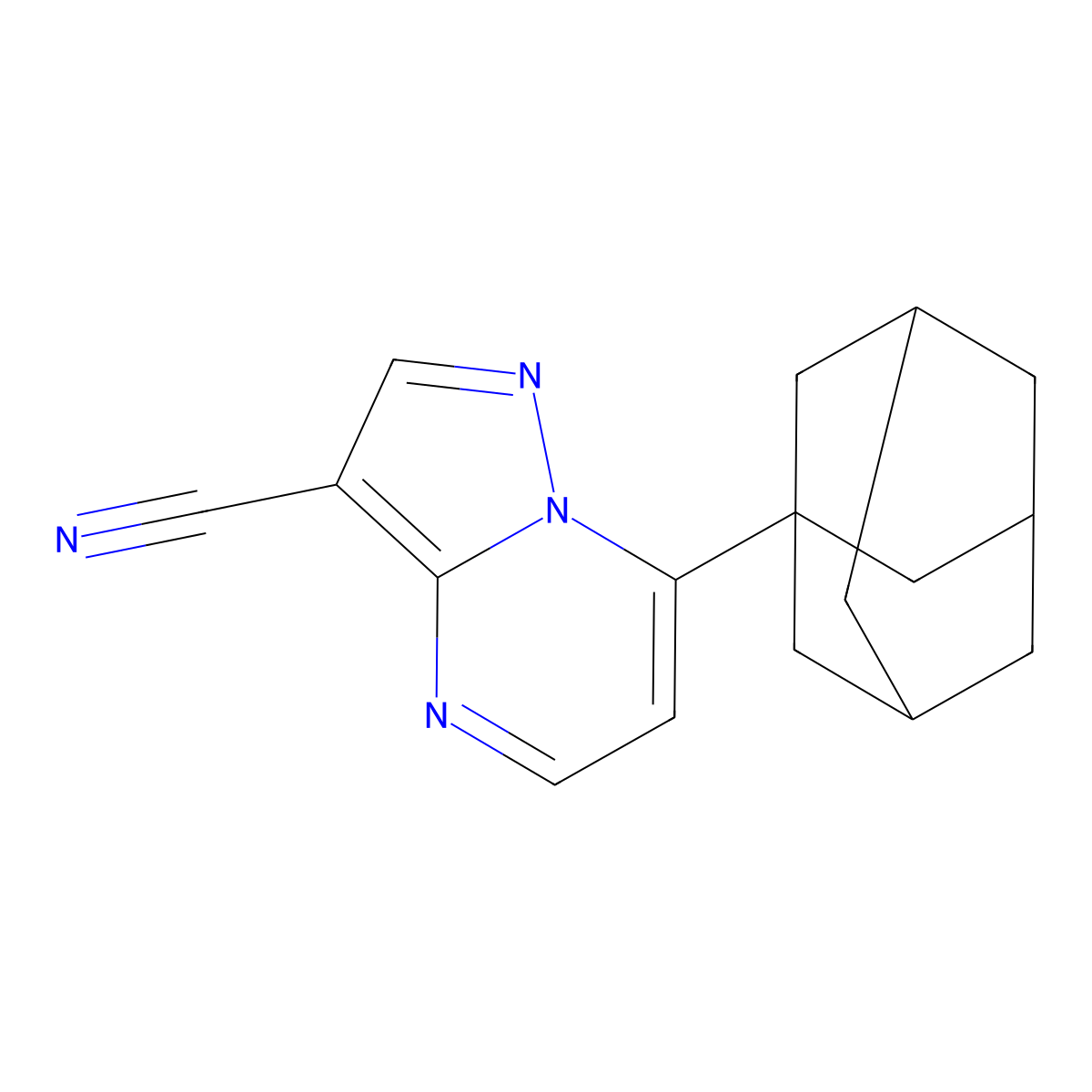 7-(1-Adamantyl)pyrazolo[1,5-a]pyrimidine-3-carbonitrile molecular structure, CAS 828274-66-4