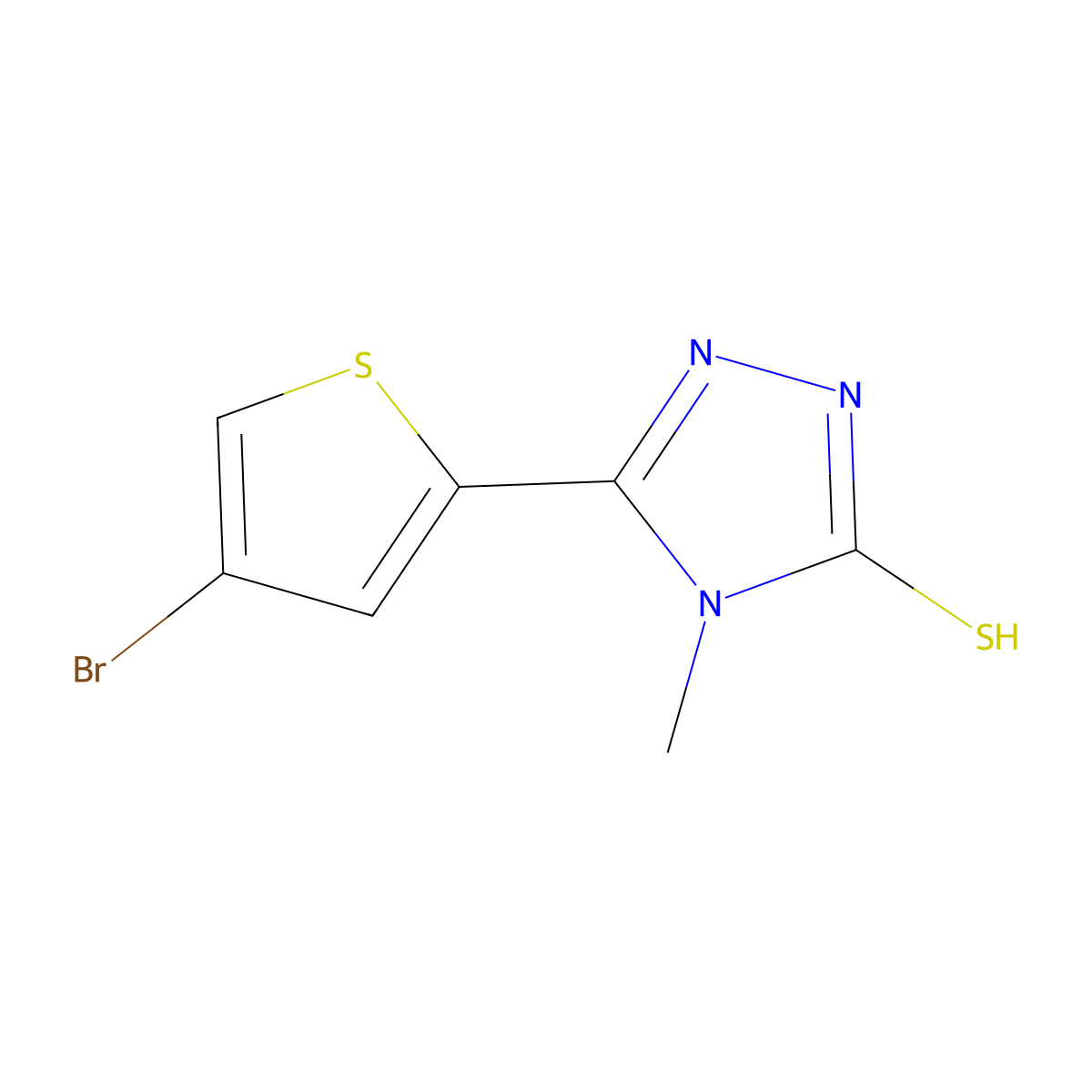 5-(4-bromothiophen-2-yl)-4-methyl-4H-1,2,4-triazole-3-thiol molecular structure, CAS 828274-88-0