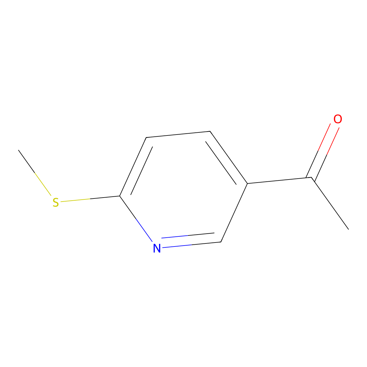 1-(6-(Methylsulfanyl)pyridin-3-yl)ethan-1-one molecular structure, CAS 828276-48-8