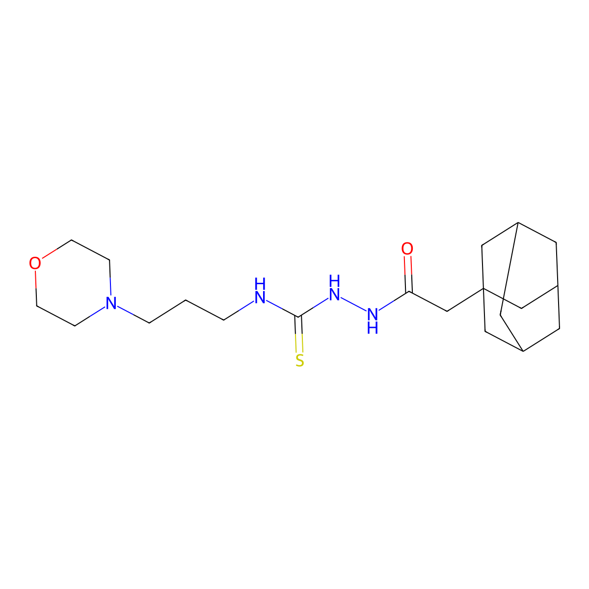 2-[2-(1-Adamantyl)acetyl]-N-(3-morpholinopropyl)-1-hydrazinecarbothioamide molecular structure, CAS 828278-18-8