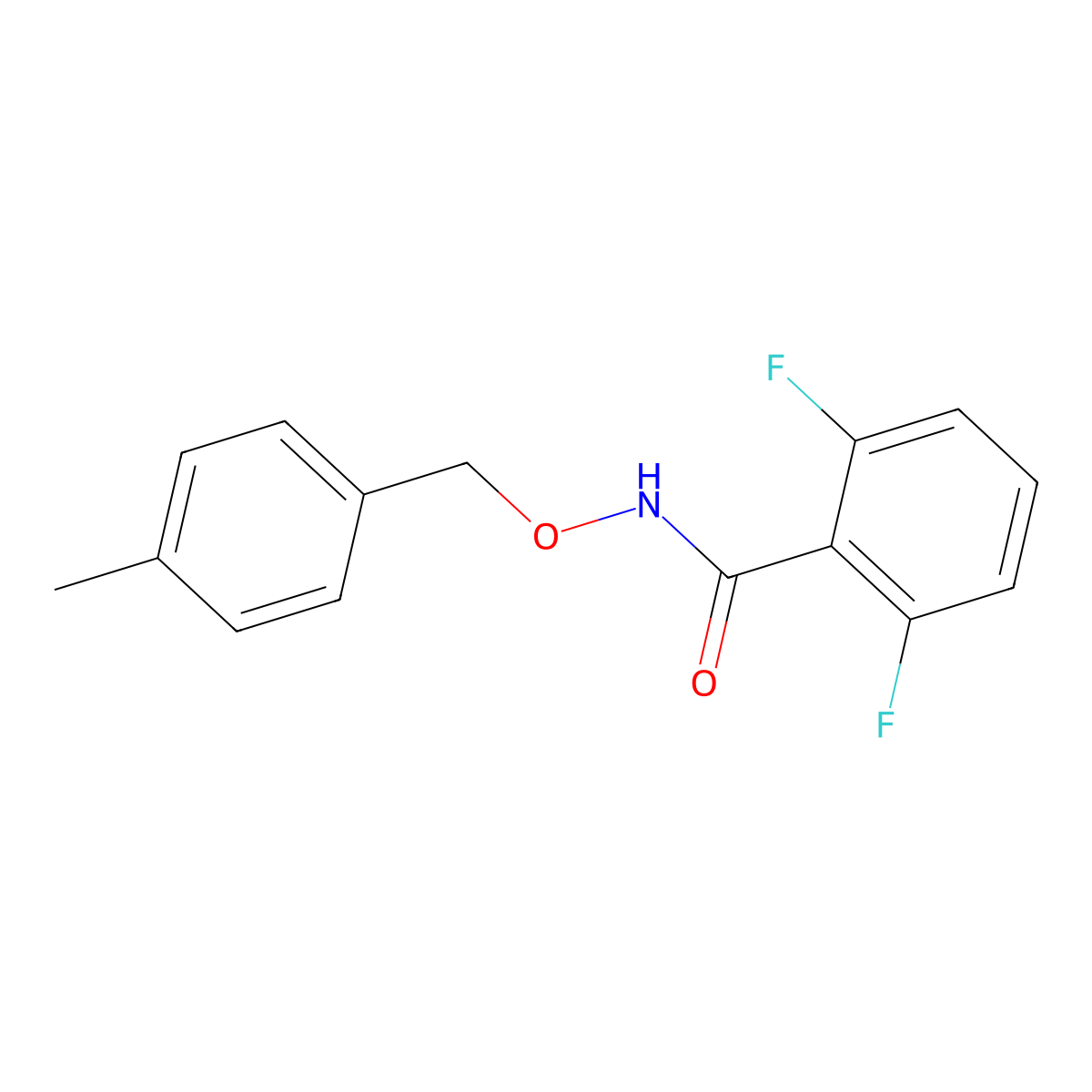 2,6-difluoro-N-[(4-methylbenzyl)oxy]benzamide molecular structure, CAS 828285-58-1