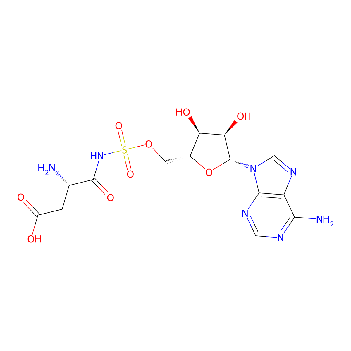 5'-O-(L-Alpha-Aspartylsulfamoyl)adenosine molecular structure, CAS 828288-98-8