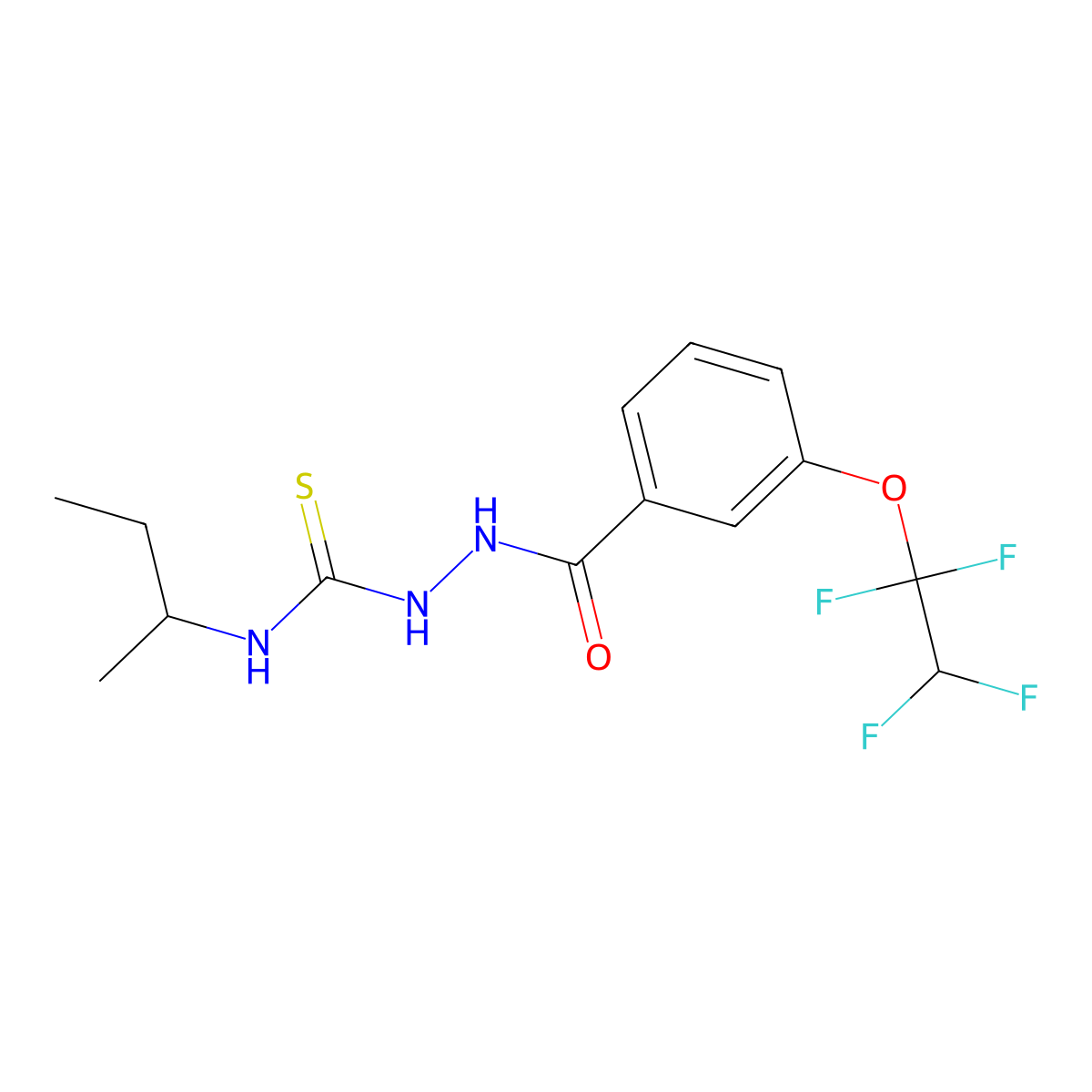 1-Butan-2-yl-3-[[3-(1,1,2,2-tetrafluoroethoxy)benzoyl]amino]thiourea molecular structure, CAS 828293-69-2