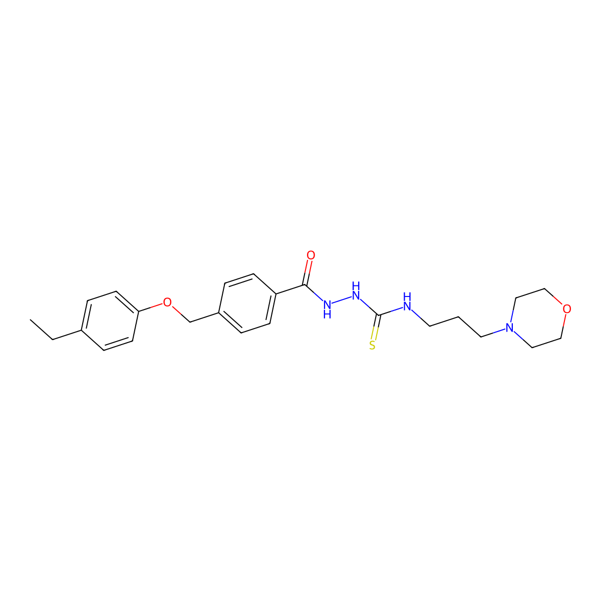 1-[[4-[(4-Ethylphenoxy)methyl]benzoyl]amino]-3-(3-morpholin-4-ylpropyl)thiourea molecular structure, CAS 828294-30-0
