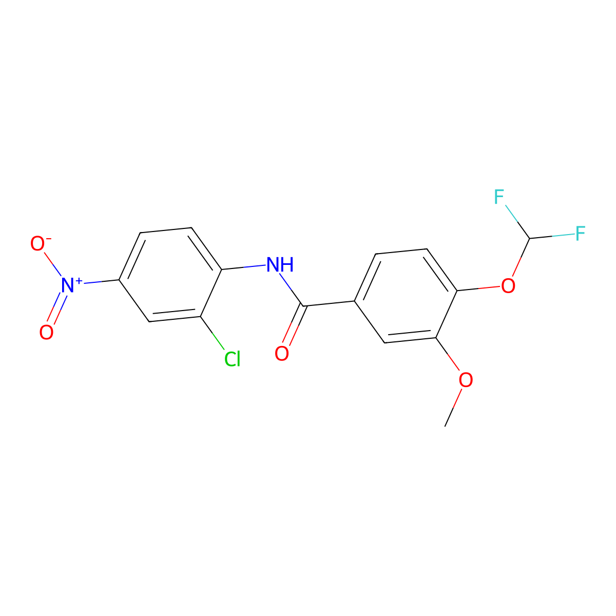 N-(2-chloro-4-nitrophenyl)-4-(difluoromethoxy)-3-methoxybenzamide molecular structure, CAS 828294-57-1