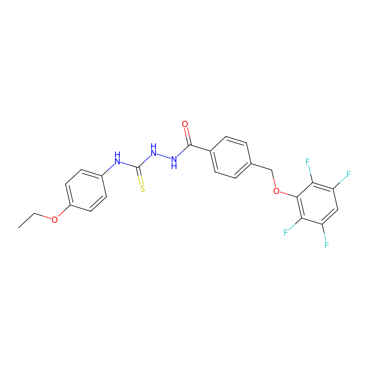 1-(4-Ethoxyphenyl)-3-[[4-[(2,3,5,6-tetrafluorophenoxy)methyl]benzoyl]amino]thiourea molecular structure, CAS 828296-68-0