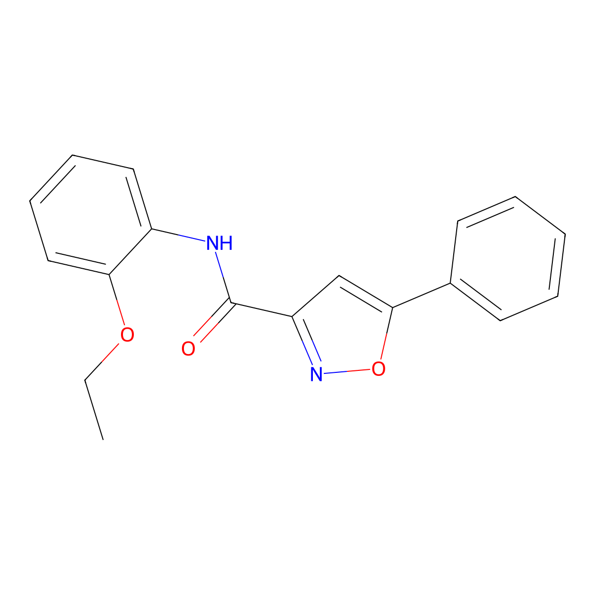N-(2-ethoxyphenyl)-5-phenyl-1,2-oxazole-3-carboxamide molecular structure, CAS 828297-01-4