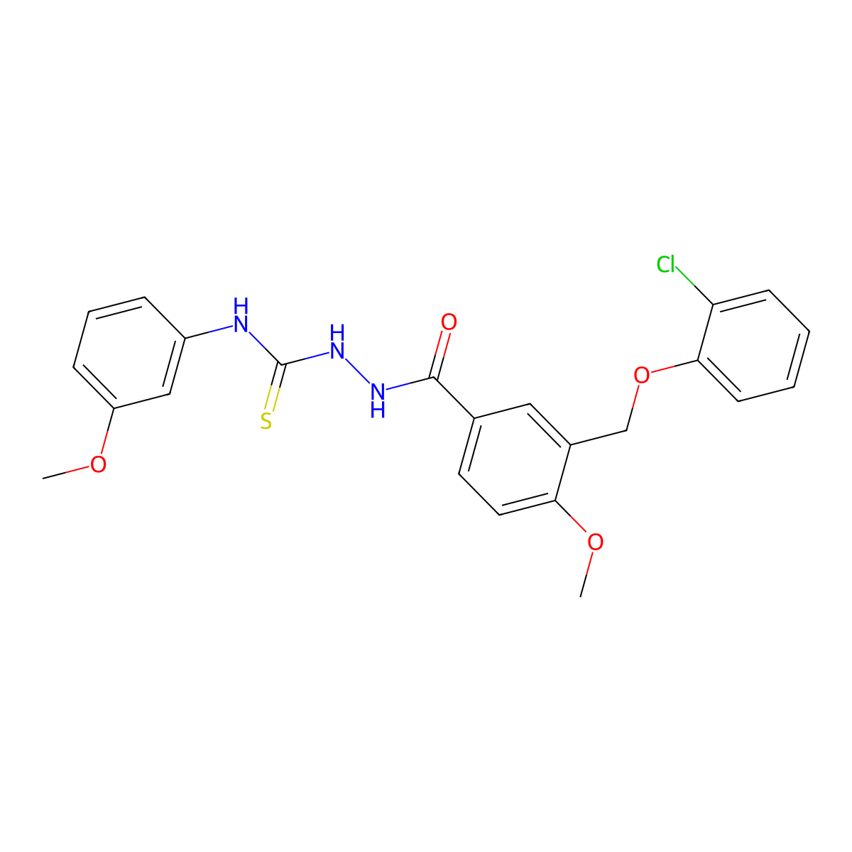1-[[3-[(2-Chlorophenoxy)methyl]-4-methoxybenzoyl]amino]-3-(3-methoxyphenyl)thiourea molecular structure, CAS 828297-05-8