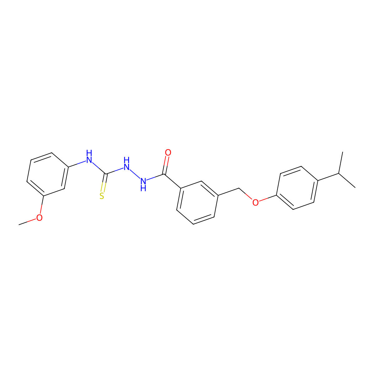 1-(3-Methoxyphenyl)-3-[[3-[(4-propan-2-ylphenoxy)methyl]benzoyl]amino]thiourea molecular structure, CAS 828297-08-1