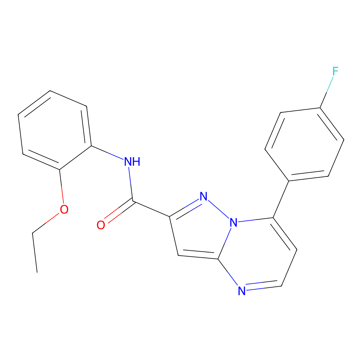 N-(2-ethoxyphenyl)-7-(4-fluorophenyl)pyrazolo[1,5-a]pyrimidine-2-carboxamide molecular structure, CAS 828297-24-1
