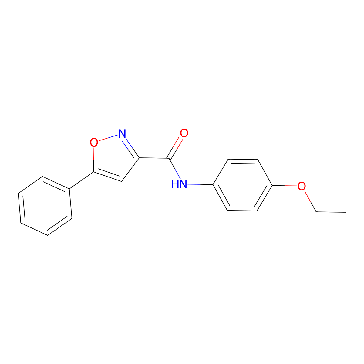 N-(4-ethoxyphenyl)-5-phenyl-1,2-oxazole-3-carboxamide molecular structure, CAS 828297-25-2