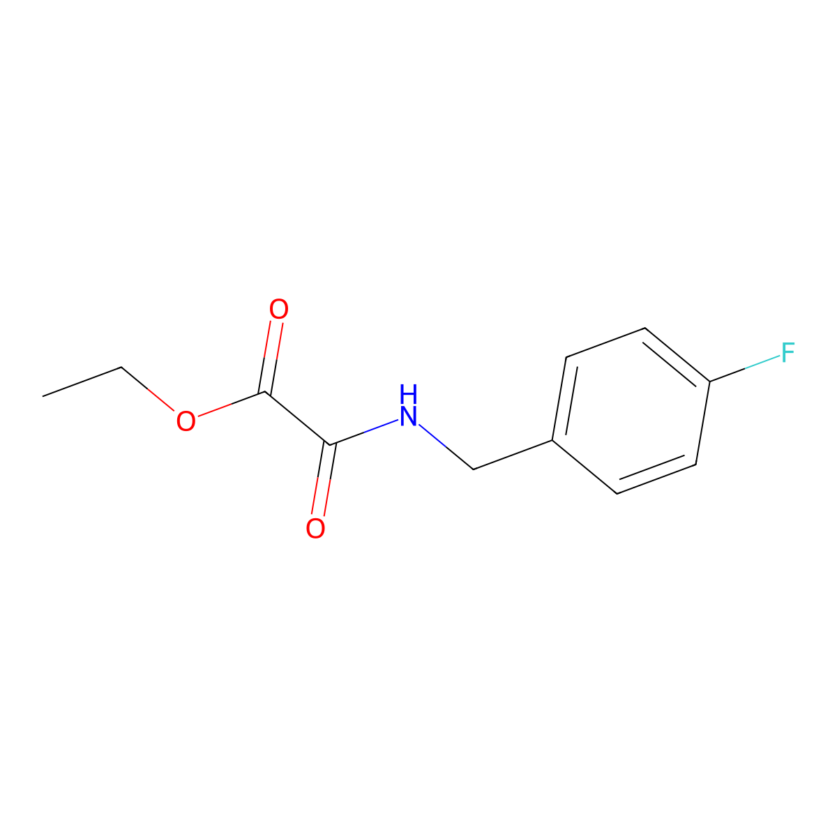 Ethyl 2-((4-fluorobenzyl)amino)-2-oxoacetate molecular structure, CAS 828298-11-9