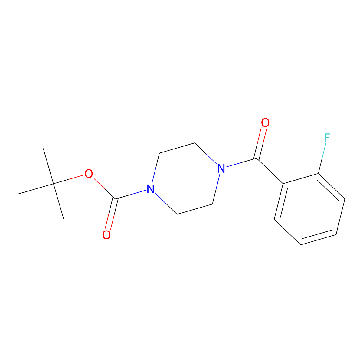Tert-butyl 4-(2-fluorobenzoyl)piperazine-1-carboxylate molecular structure, CAS 828298-39-1