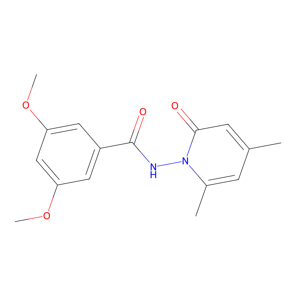 N-(2,4-dimethyl-6-oxopyridin-1-yl)-3,5-dimethoxybenzamide molecular structure, CAS 828298-85-7