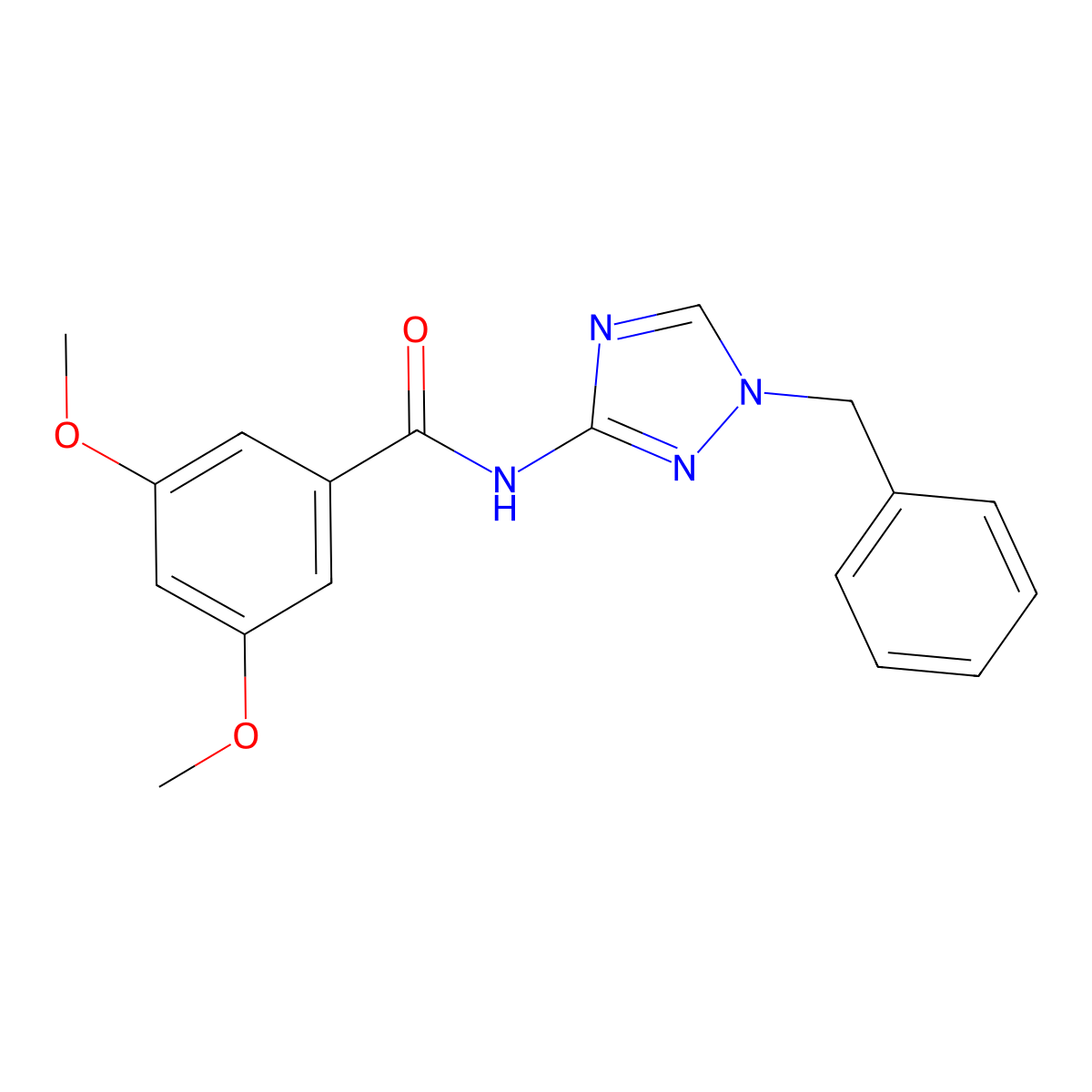 N-(1-benzyl-1H-1,2,4-triazol-3-yl)-3,5-dimethoxybenzamide molecular structure, CAS 828299-07-6