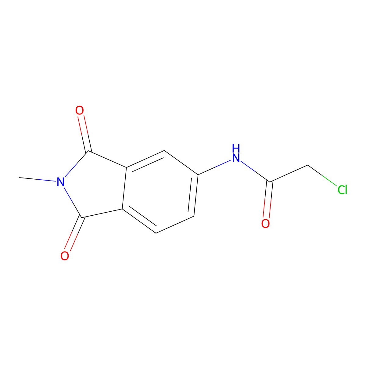 2-chloro-N-(2-methyl-1,3-dioxo-2,3-dihydro-1H-isoindol-5-yl)acetamide molecular structure, CAS 828299-84-9