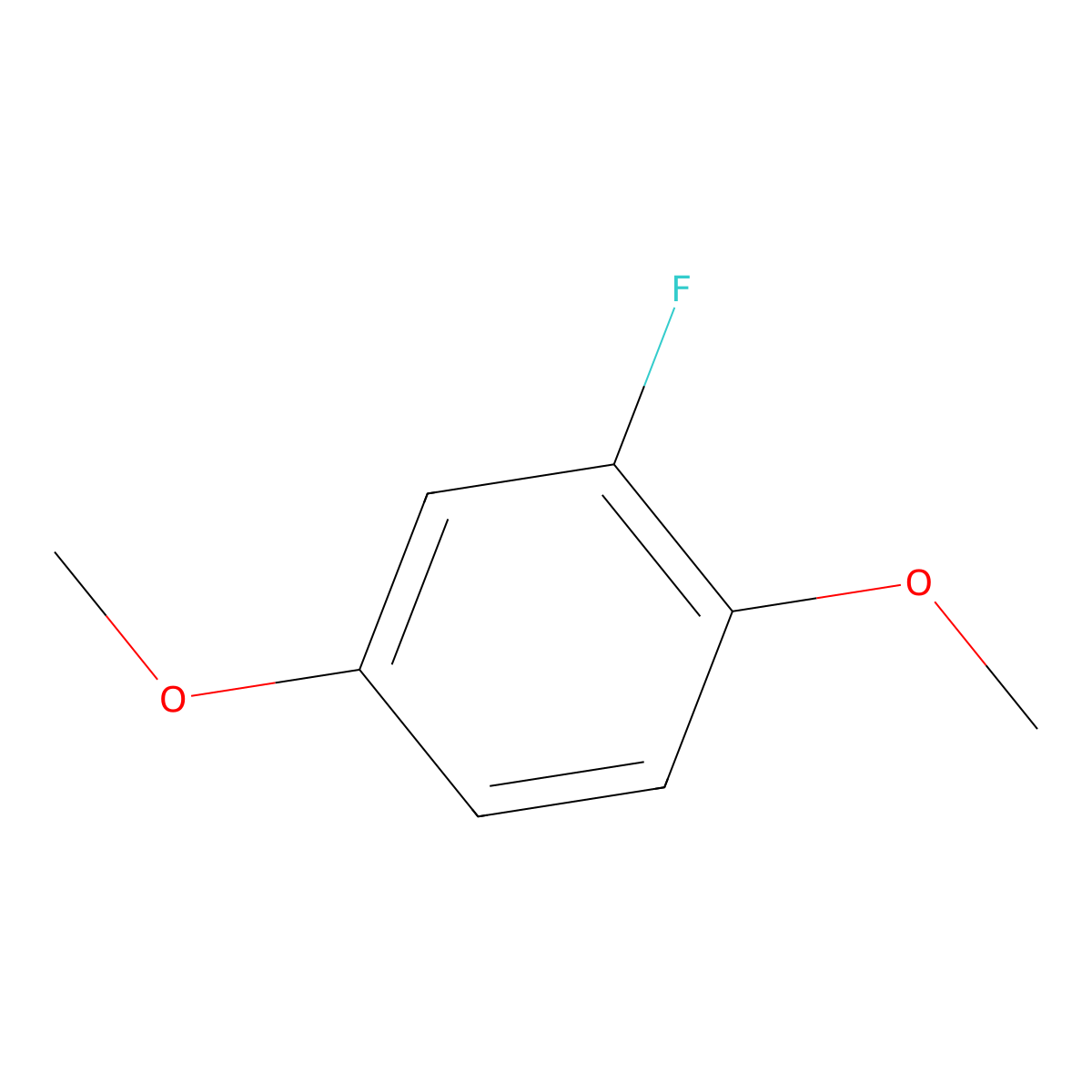 2-Fluoro-1,4-dimethoxybenzene molecular structure, CAS 82830-49-7