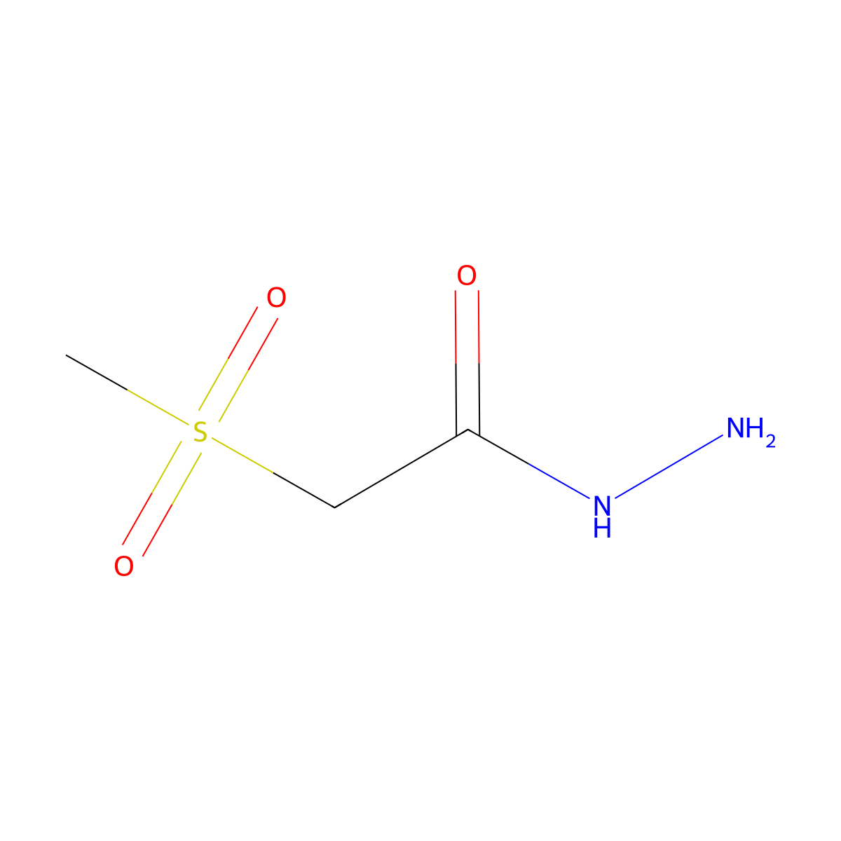 2-Methanesulfonylacetohydrazide molecular structure, CAS 82831-72-9
