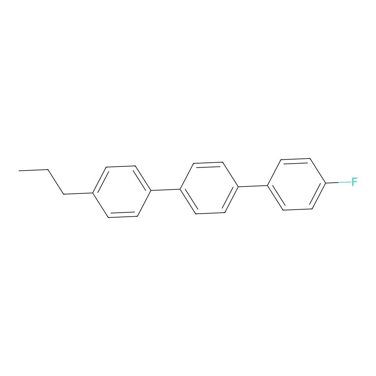 1-Fluoro-4-[4-(4-propylphenyl)phenyl]benzene molecular structure, CAS 82832-61-9