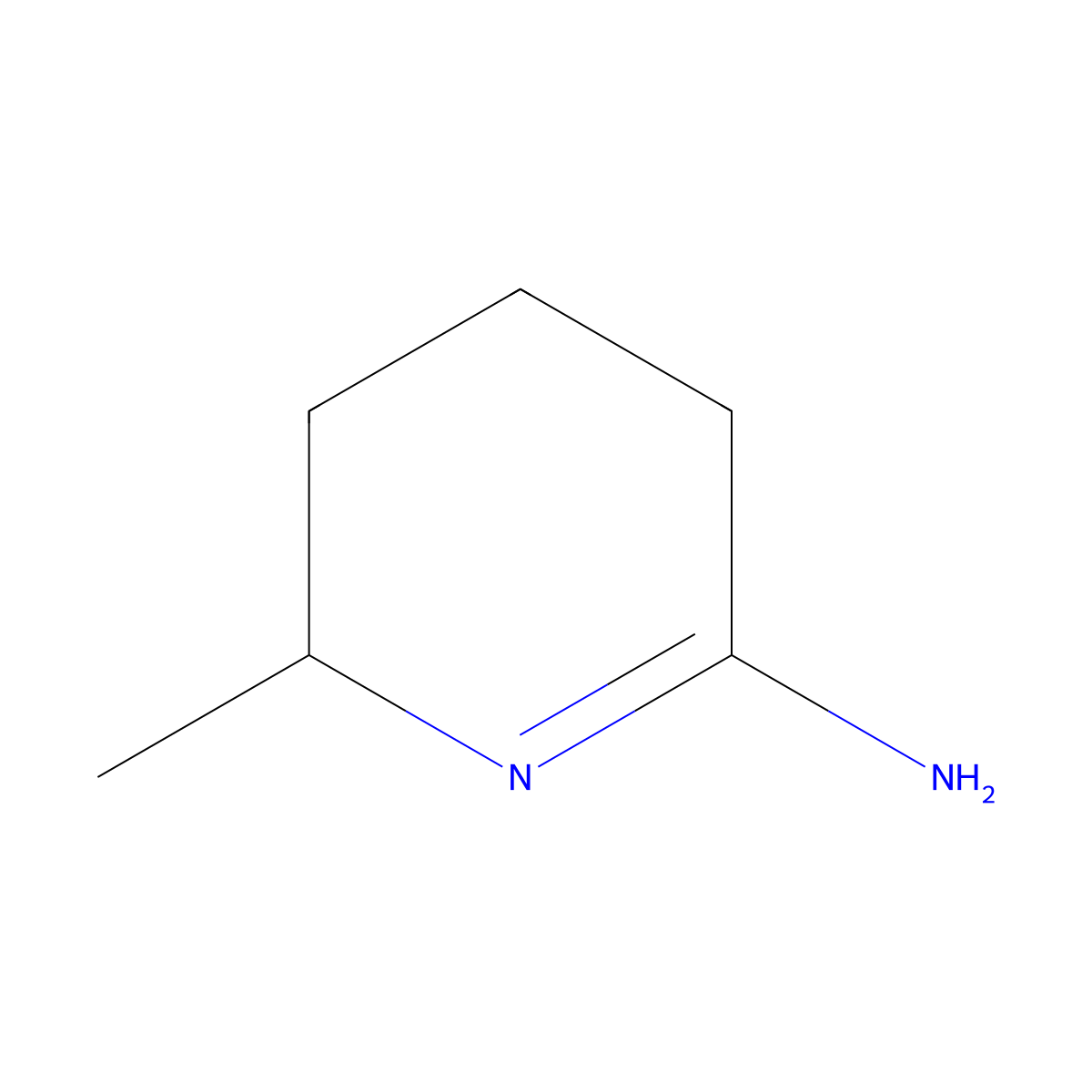 6-Methyl-3,4,5,6-tetrahydropyridin-2-amine molecular structure, CAS 82832-97-1