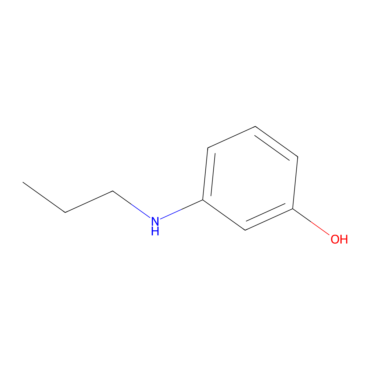 3-(Propylamino)phenol molecular structure, CAS 82833-28-1