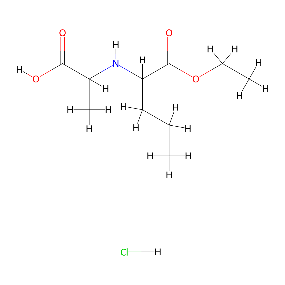 (1-Ethoxy-1-oxopentan-2-yl)alanine hydrochloride molecular structure, CAS 82834-13-7