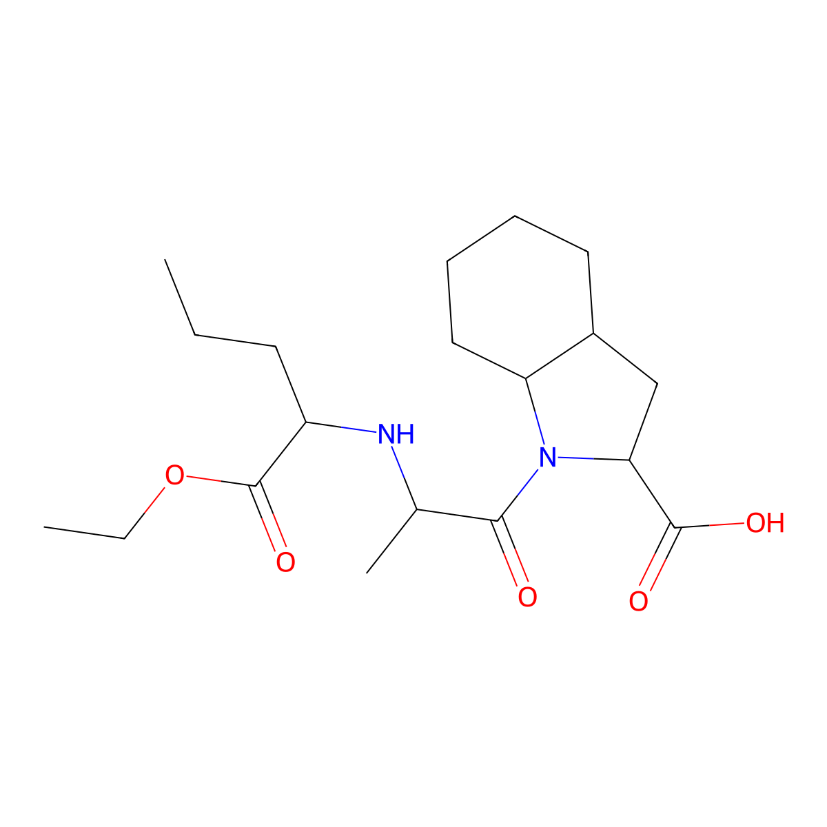 Perindopril molecular structure, CAS 82834-16-0