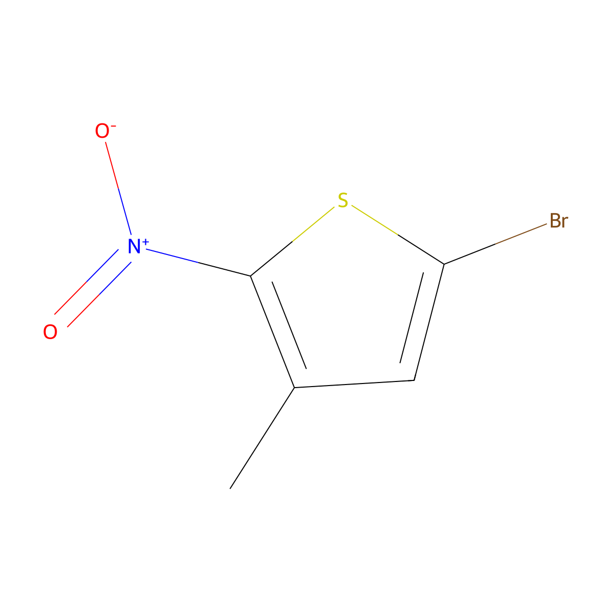 5-Bromo-3-methyl-2-nitrothiophene molecular structure, CAS 82834-38-6
