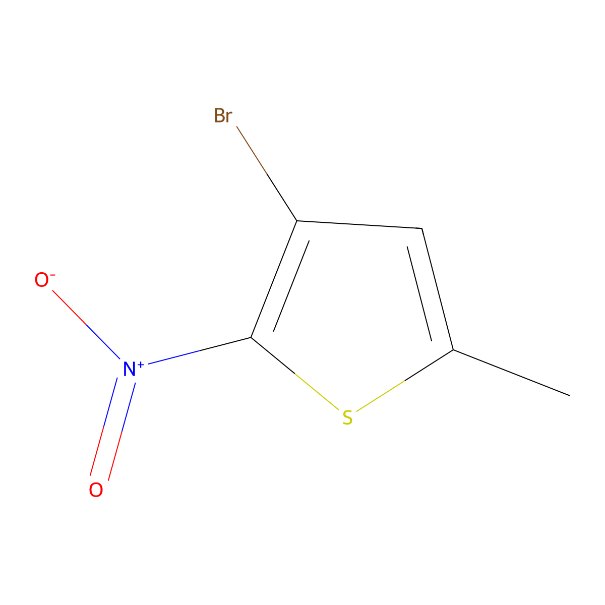 3-Bromo-5-methyl-2-nitrothiophene molecular structure, CAS 82834-44-4