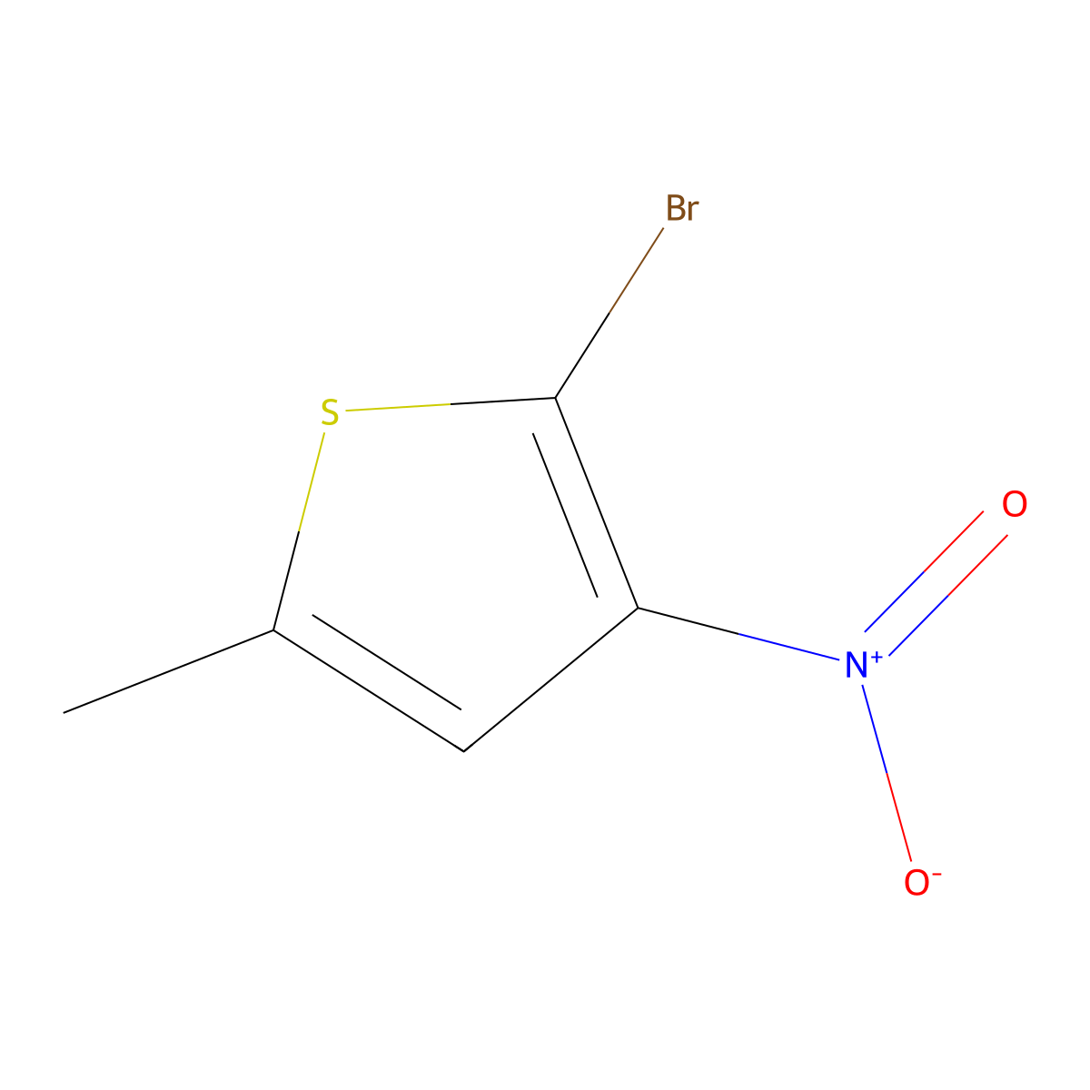2-Bromo-5-methyl-3-nitrothiophene molecular structure, CAS 82834-45-5