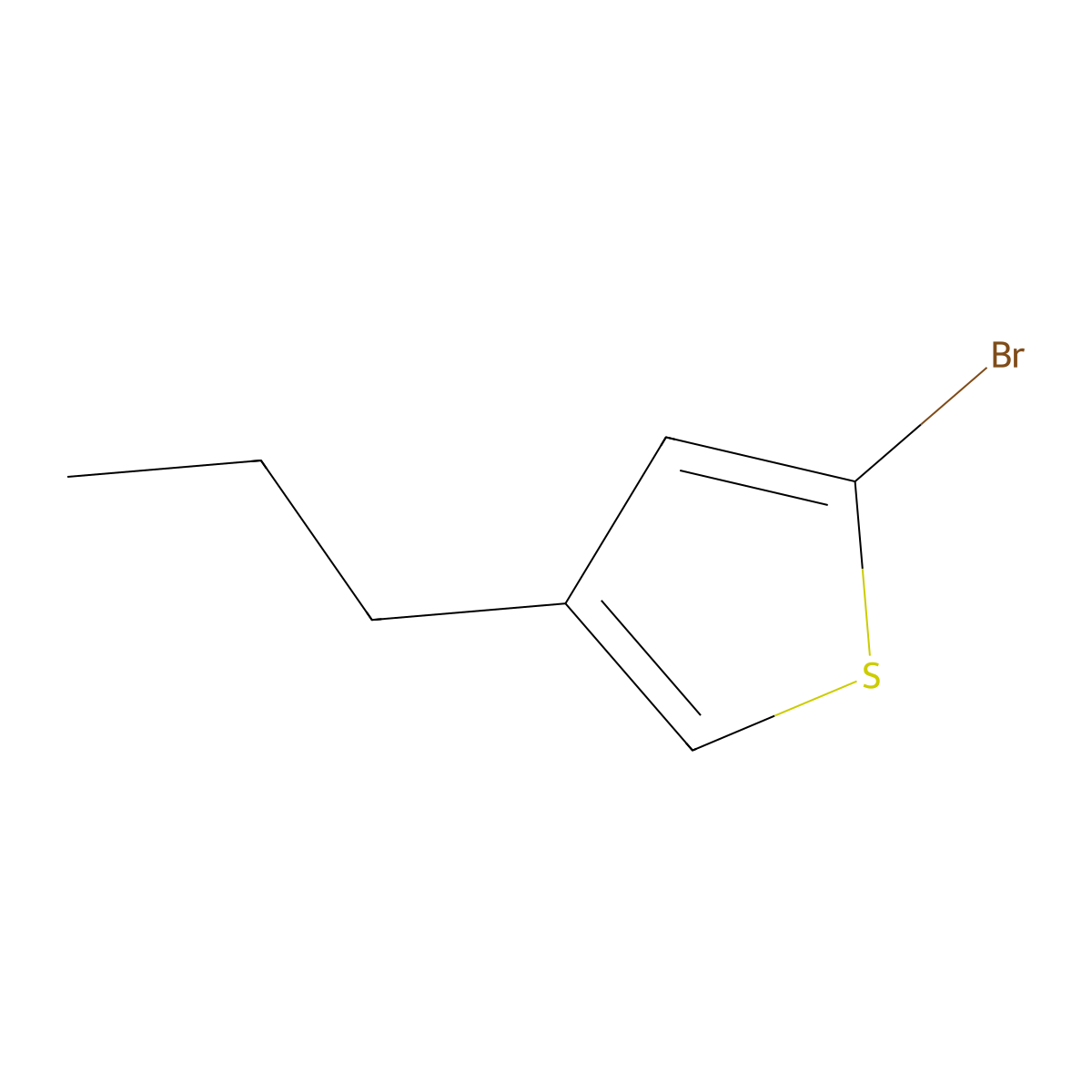 Thiophene, 2-bromo-4-propyl- molecular structure, CAS 82834-46-6