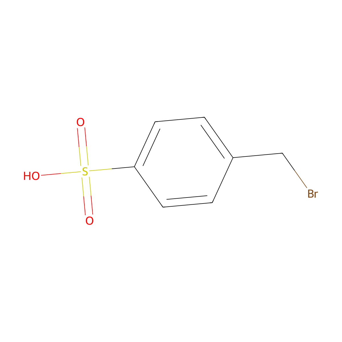 4-(Bromomethyl)benzenesulfonic acid molecular structure, CAS 82835-61-8
