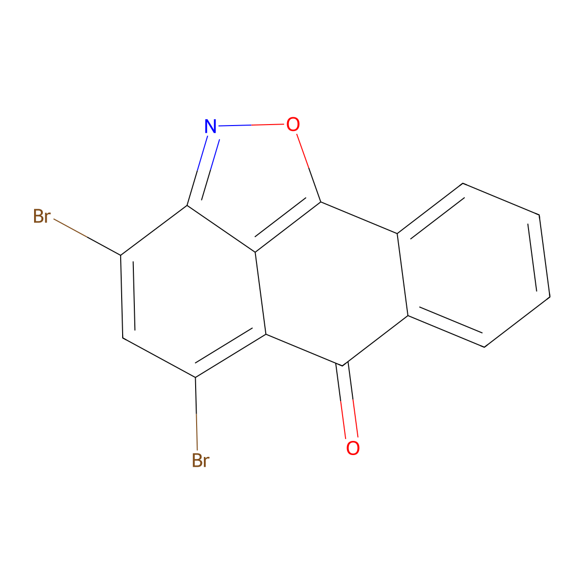 3,5-dibromo-6H-anthra[1,9-cd]isoxazol-6-one molecular structure, CAS 82840-40-2