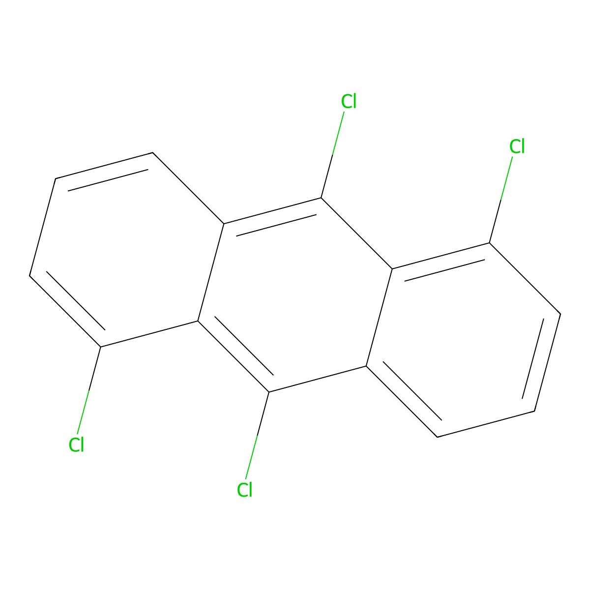 1,5,9,10-Tetrachloroanthracene molecular structure, CAS 82843-47-8